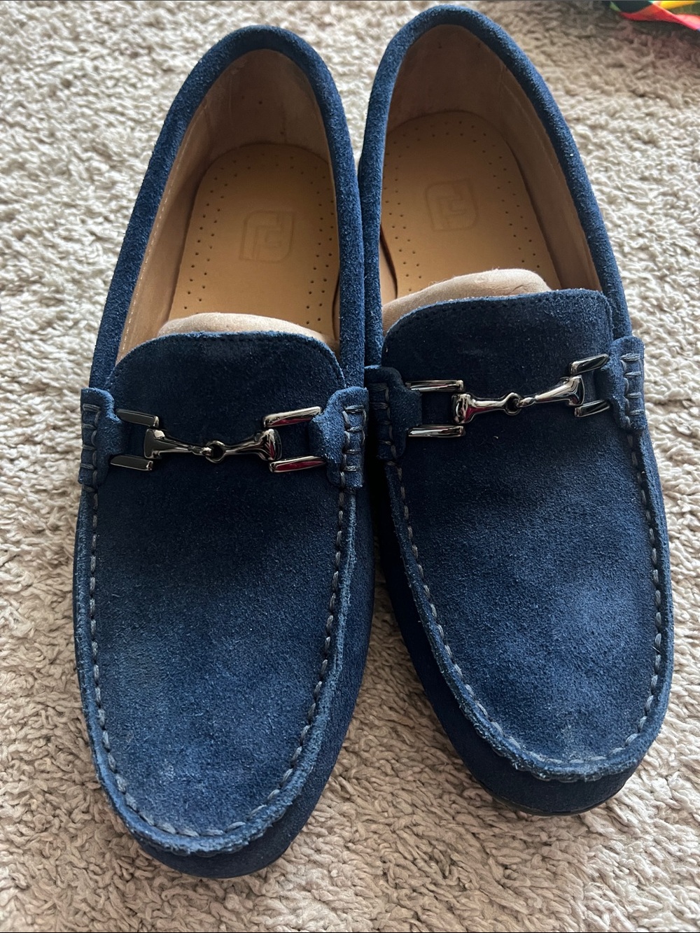 FootJoy Navy Suede Bit-Detail Slip-On Loafers